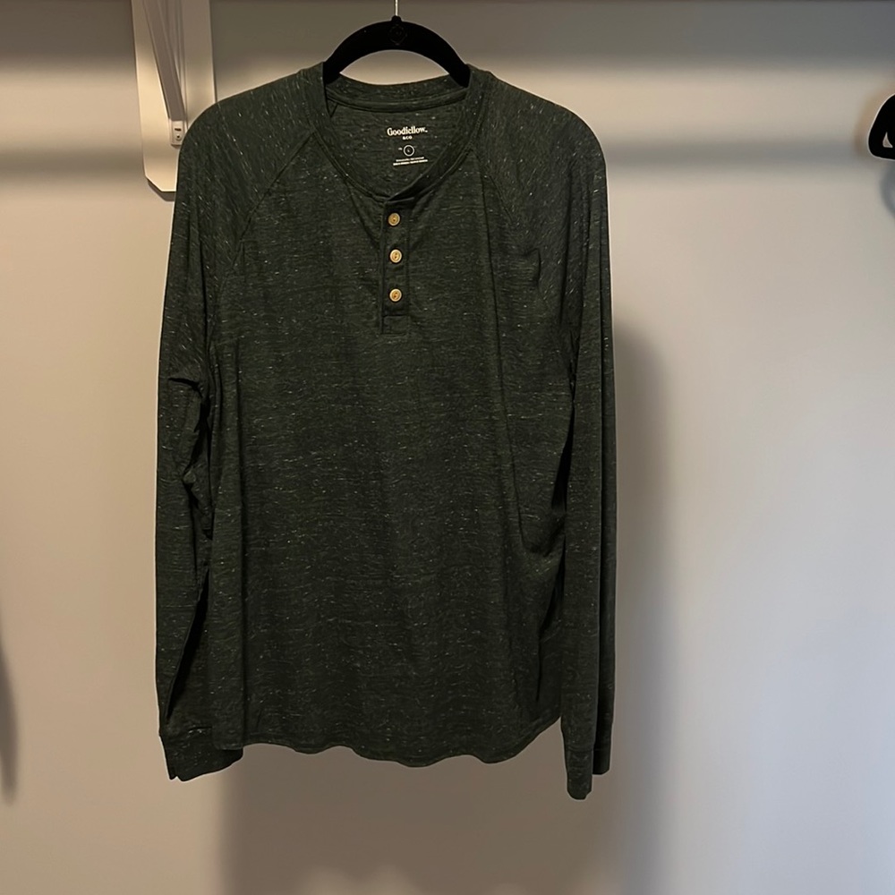 Men’s Henley | Green Heather